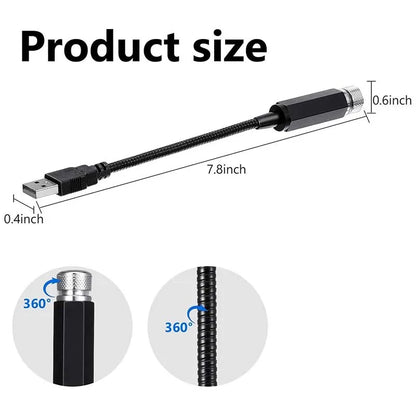 Romantic LED Starry Sky Night Light 5V USB Interface Galaxy Star Projector Lamp for Car Roof Room Ceiling Decor Plug and Play