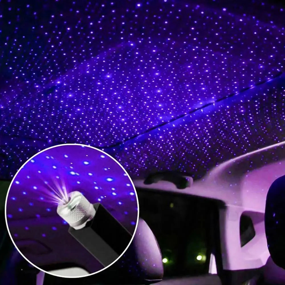Romantic LED Starry Sky Night Light 5V USB Interface Galaxy Star Projector Lamp for Car Roof Room Ceiling Decor Plug and Play